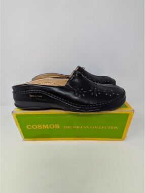 Men's Cosmos The Millan Collection Black Slip-On Comfort Mules Size 12 J-717(B)